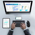 Victsing USB Wireless Keyboard, Dual Mode Bluetooth Keyboard with Integrated Holder for iOS, Mac, Windows and Android. 