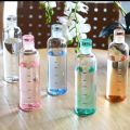 500ML Glass Water Bottle with Time Marker Drink Bottle Drinkware Heat Resisting Leakproof Drink Bottle Gym Sports Water Bottles. 