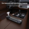 Smart Car Air Freshener with Solar, Car Diffuser with Auto On/Off, 3 Adjustable Concentration, Built-in Battery, Ambient Light, Best Essential Oil Diffuser for Car Best Gift(Black). 