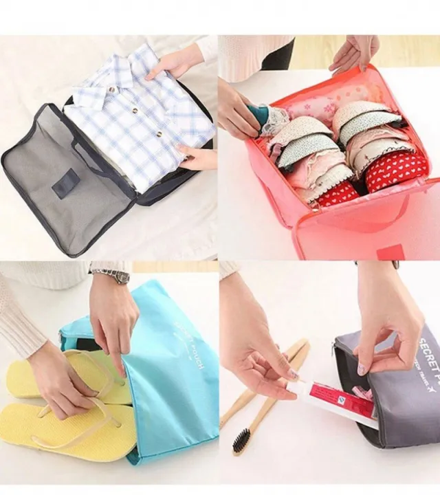 6%20pcs%20Set%20Travel%20Storage%20Bag%20Portable%20Luggage%20Clothes%20Tidy%20Pouch%20Zip%20Toiletry%20Organizer%20-%20Multi%20-%20Image%205
