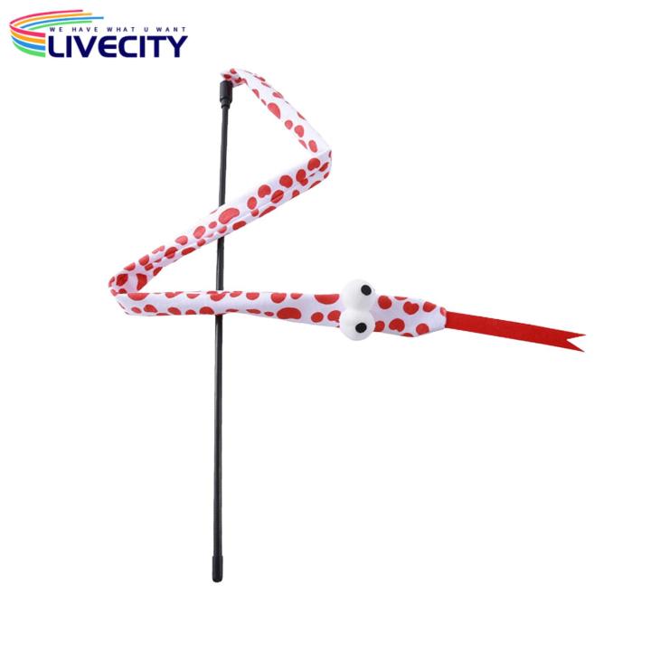 Funny Cat Toy Stick Interactive Funny Cat Stick Toy Enticing Bite-resistant Play Stick with Cute Cartoon Big Eyes Snake Engaging Teaser Wand for Bonding Playtime Ideal for Cat Lovers Funny for Cats