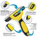 DakPets Pet Grooming Brush Effectively Reduces Shedding by up to 95% Professional Deshedding Tool for Dogs and Cats. 