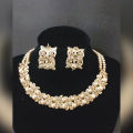 Women Classic Fashion Golden Jewelry Set With Box. 