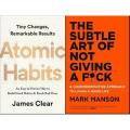 The Subtle Art Of Not Giving A F By Mark Manson / Atomic Habits By James Clear set of 2 books. 