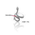 Silver Metal Snake Ring. 