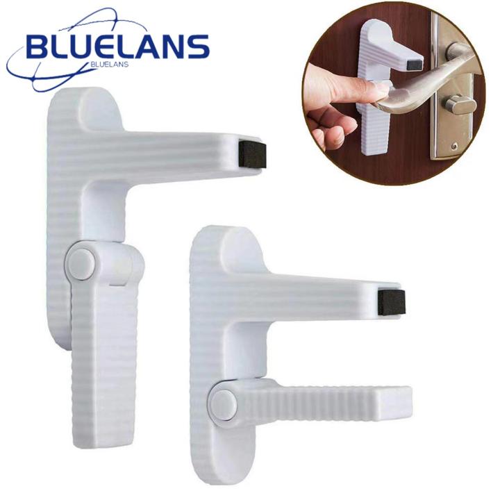 Horizontal Installation Door Lock Easylock Child Proof Door Lever Lock Prevent Opening Doors Baby Proof Door Handle Lock Home Safety Solution