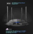 Tenda AC6 AC1200 Smart Dual-Band WiFi Router Global Version– High-Speed 5GHz Wireless Internet – MU-MIMO Beamforming – 1200M Optical Fiber – Long Range Coverage – 4 LAN Ports – 90m² Coverage – Free Installation. 