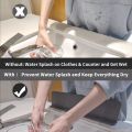 1pc Silicone Sink Splash Guard - Heavy-Duty Water Splash Barrier, Adjustable Height & Fit Sinks, Dishwasher- Splash Stopper, Barrier for Dishwashing & Rinsing. 