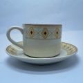 CUP AND SAUCER SET OF 6PIECES BONE CUP SAUCER. 