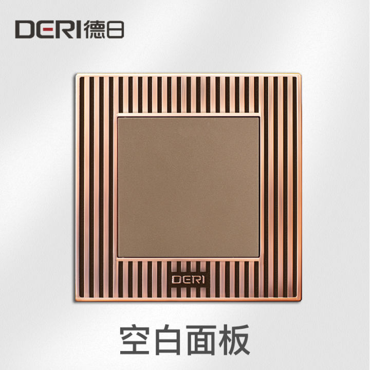 German-Japanese 86-type European-style switch panel five-hole socket wall two or three plugs 4D striped retro new Chinese style
