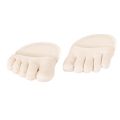 Heelless Liner Cotton Socks Silicone Anti-slip Lining Open Toe Sock With Invisible Forefoot Cushion Foot Pad Socks Pain Relief. 