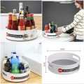 360 Rotating Tray Kitchen Storage Containers for Spice Jar Snack Tray Large Storage Box Non Slip Organizer hot sell. 
