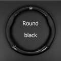 carbon fiber leather steering wheel cover Carbon fiber leather steering wheel cover Honda CITY JAZZ CIVIC HRV CRV BRV Accord（model：Round black）. 