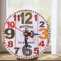 Vintage Wooden desk Clock Shabby Chic Rustic Kitchen Home. 