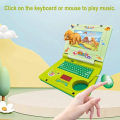 Kids Animated Laptop Simulation Learning Machine Jurassic Theme Dinosaur Musical Computer Laptop With Animated Screen & Lights - 2403. 
