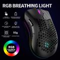 BM600 Wireless Mouse Lightweight Hollow-out Design Rechargeable Gaming Mouse With RGB Lights. 