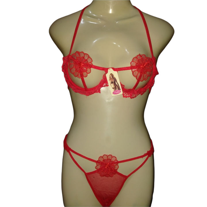 2 Pc Lingerie Set - Bridal Lingerie Set For Girls Women With Push-Up Rings - Seductive And Fashionable
