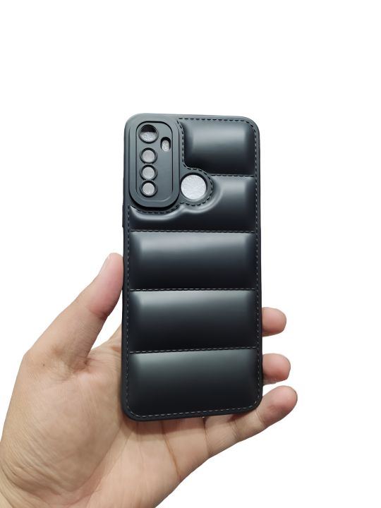 Realme 5 / 5i / 5s / 6i / C3 Soft Matt Puffer Camera Protection Down Jacket Back Cover