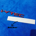I-VTEC 3D Metal Car Letters | I-VTEC Sticker in Black color with silver outline and Red color with Black Outline | Trunk Badge I-VTEC Emblem IVTEC Logo Accessories. 