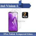 2Pcs itel Vision 1 Tempered Glass Screen Protector Premium High Quality Polish Glass For Vision 1. 
