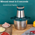 Electric Meat Grinder & Food Processor 5L/3L/2L Stainless Steel Food Chopper with 4 Ultra-Sharp Blades Chopping Meat, Vegetables, Fruits, Nuts, Meat cutter Powerful, Durable Machine. 