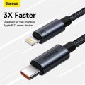 Baseus PD20W USB C Fast Charging Cable for iPhone 13 12 11 Pro Max USB C Data Sync iPhone Cable 1M. 