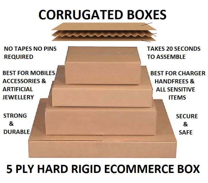 Corrugated Box Size 9 * 6 * 2.5 Inch - Bundle of 50 Boxes - Packaging ...