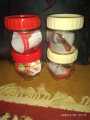 2 Transparent Large Jars Spices Container Air Tight With Interlock Feature 7x5 Inches 800ml (Multicolours). 