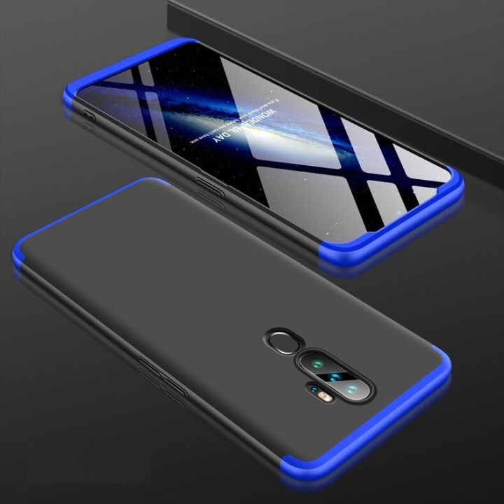 Huawei Y9s 2019 GKK Full Coverage 360 Protection Mobile Phone Back Cover Case - Blue & Black