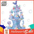 Mermaid Cupcake Stand 1 Set Mermaid Cake Stand 3 Tier Cupcake Holder Dessert Storage Rack Tower Baby Shower Girls Birthday Party Supplies Cupcake Holder. 