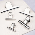 Stainless Steel Round Steel Clip Strong Multi-size Mountain Clip Metal Dovetail Clip Paper Clip Stationery. 