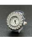 Quartz Watch Ring Round Dial Dazzling Rhinestone Round Watch Ring | Gift for girls | Gift for women. 
