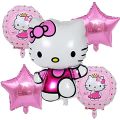 Hello kitty Foil balloons set of 5 foil balloons for HELLO KITTY THEME BIRTHDAY PARTY. 