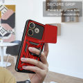 Vantime for OPPO A5 Pro 4G 5G Case Hard Sliding Lens Protect Stand Holder Back Cover. 