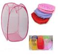 New Laundry Hamper Mesh Fabric for Ventilation Fold able Storage Pop up Clothes Basket.. 