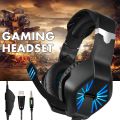 Gaming Headset, Over-Ear Headphones with Noise Cancelling Microphone and Breathable Ear Pads, Bass Surround Sound & Glowing LED Light, Versatile Compatibility Game Headset for PC Switch. 