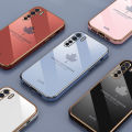 For OPPO F15 / OPPO Reno3 Cover + Wrist Strap Fashion Shiny Maple leaf Plating Square Bumper Phone Case Soft TPU Silicone Shockproof Protective Back Cover. 