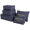 Original & Imported 6 pcs Travel Storage Bag Set Luggage Divider Container Travel Suitcase Organizer Clothes Pouch Storage Case. 