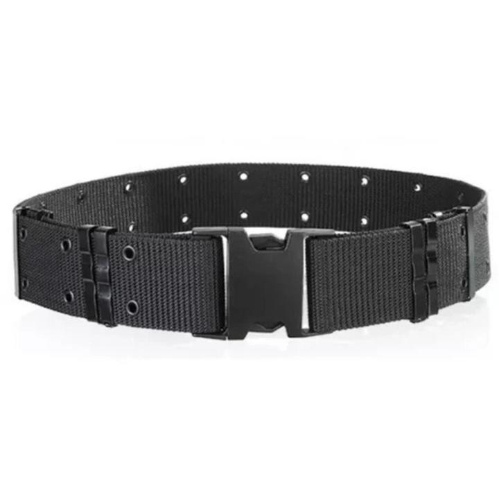 Army & Military Belt Nylon Web Firm Uniform Belt Military-Belt-Outdoor-Training-Duty-Tool-Belt - Black