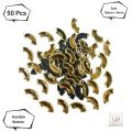 50 Pcs, Real Kundan Beads DIY Sewing Jewelry Decoration, C-Shape SIZE  10x5MM. 