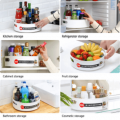 360 Rotating Tray Kitchen Storage Containers for Spice Jar Snack Tray Large Storage Box Non Slip Organizer hot sell. 