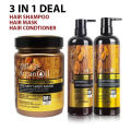 Argan Oil Anti-Hair Fall Creamy Hair Mask & Shampoo Conditioner Oil Serum (98% Repair Damage Hair)-1000ml. 