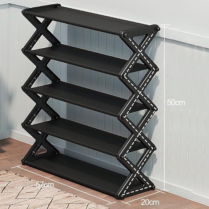 Easy-to-Assemble%204-Tier%20Shoe%20Rack%20%E2%80%93%20Space-Saving%20Metal%20Shoe%20Organizer%20-%20Image%202
