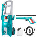 TOTAL 2000W Auto Stop Corded High Pressure Washer for Car Washing Garden Washing with 1pcs soap bottle, 1 Set Water Spray Gun and 5m High Pressure Hose TGT11226. 