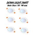 7-WATT LED Concealed Light, Recessed Down-Light Cool White 6500k,Warm 3000k,Cool Warm 4000k Hole Size: 70 - 90 mmPACK OF 6. 