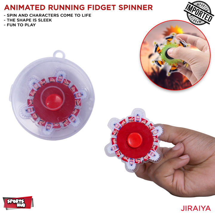 Jiraiya Dynamic Fidget Spinner, Stress Relief Anxiety Toy Animated Top Fidget Spinner Gyro Running Fidget Spinner for Kids & Adults Available in Multi Characters Pikachu Among Us Naruto Sasuke Jiraiya Astronaut Perfect Gift For Your Baby Boy & Girl