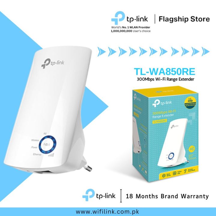 TP-Link Wi-Fi Extender  TL-WA850RE 300Mbps Wi-Fi Range Extender - 18 Months Brand Warranty