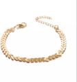 Fish Bone Arrow Bracelet Bangle Silver Golden Bracelet for Women. 