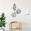 3PCS Large-Scale wall sticker Leaf Wall Art - No Feathers, Creative Home Decoration, Garden Accent, Family Wall Decoration Artwork, Add a Touch of Nature to Your Space / wall decal. 