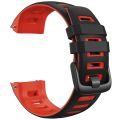 For Garmin Instinct / Instinct Esports Two-color Silicone Watch Band(Tundra White+Black). 